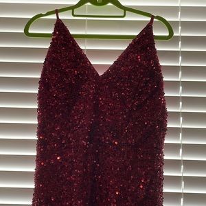 Garnet/Maroon Sequin Dress